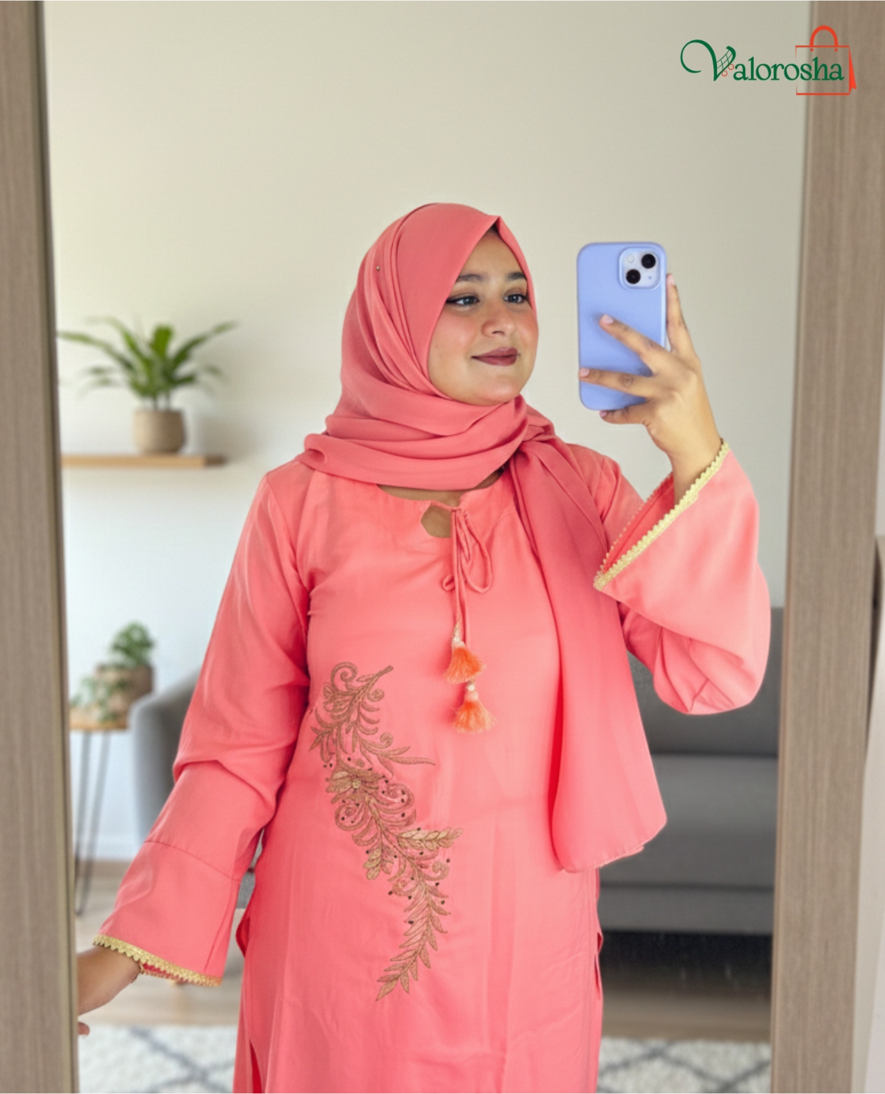 premium embroidered kurti set– valorosha exclusive